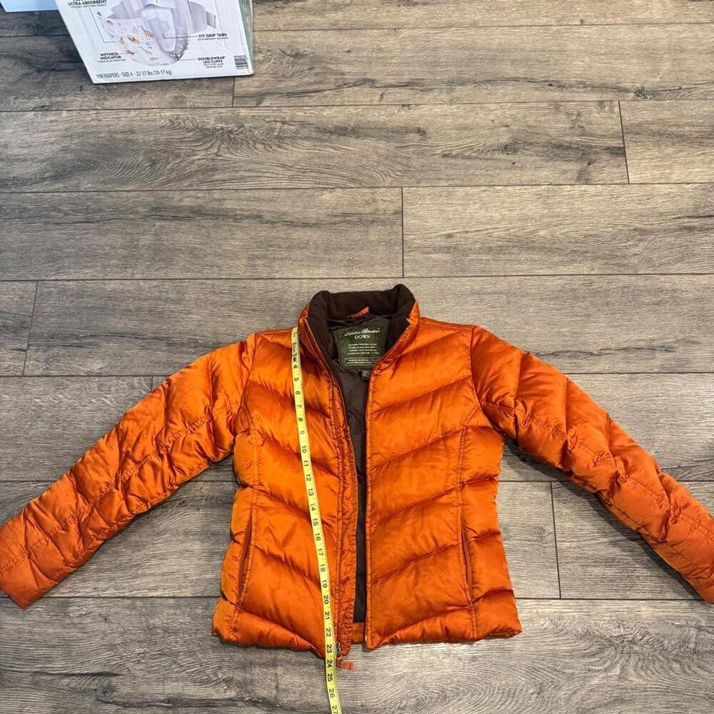Orange eddie bauer DOWN puffer jacket